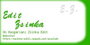 edit zsinka business card